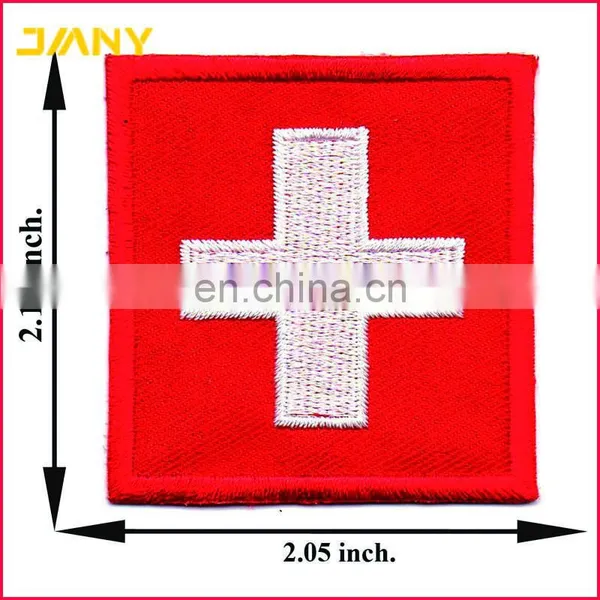 Custom Red Cross Military Medical Fraternal Embroidered Iron on Patches photo-2