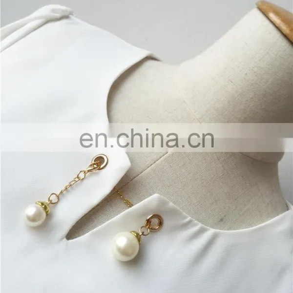 2016 Hot Fashion Metal Garment Accesories Pearl on Collar Horseshoe Pearl on Clothing photo-3