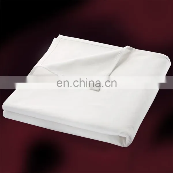 100 Cotton Plain White Hotel Flat Sheet