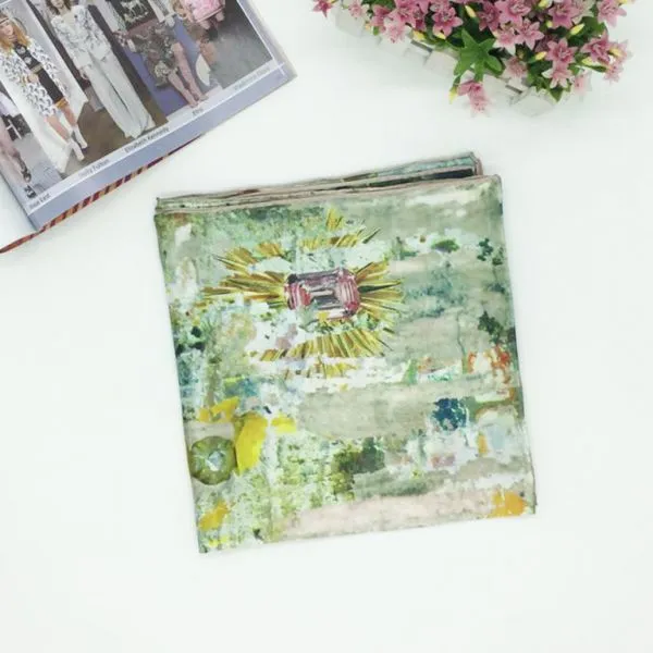 The Best Quality Good Price Custom Digital Printed Turkish 100% Silk Scarf photo-2