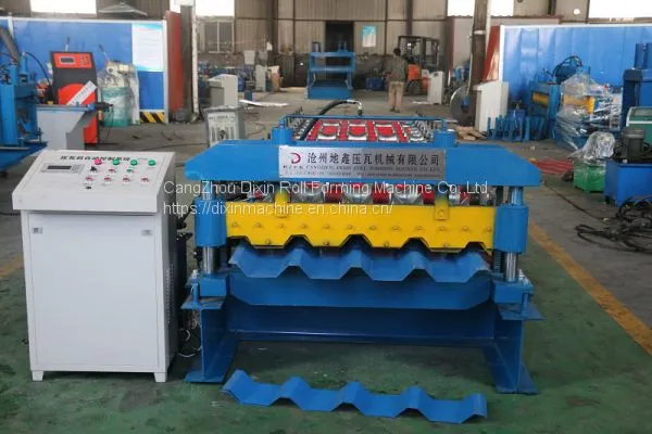 Roof Panel Metal Roofing Fascia Trapezoidal Tile Roll Forming Machine For Sale photo-2