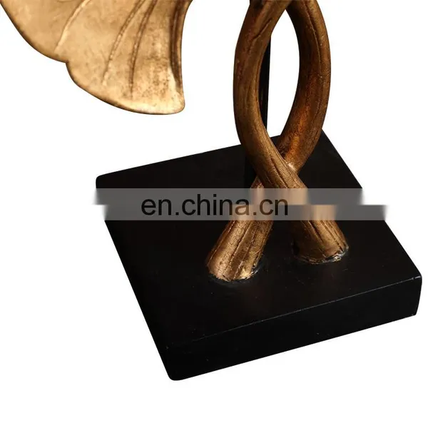 Top Sale Creative Design Ginkgo Leaf Shape Retro Nightstand Lights Gold for Home Decor photo-7