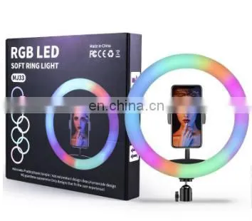 6 8 10 12 18 Inch LED Portable Changing RGB Color Photograph Make up Selfie Ring Fill Light With Tripod Stand photo-4