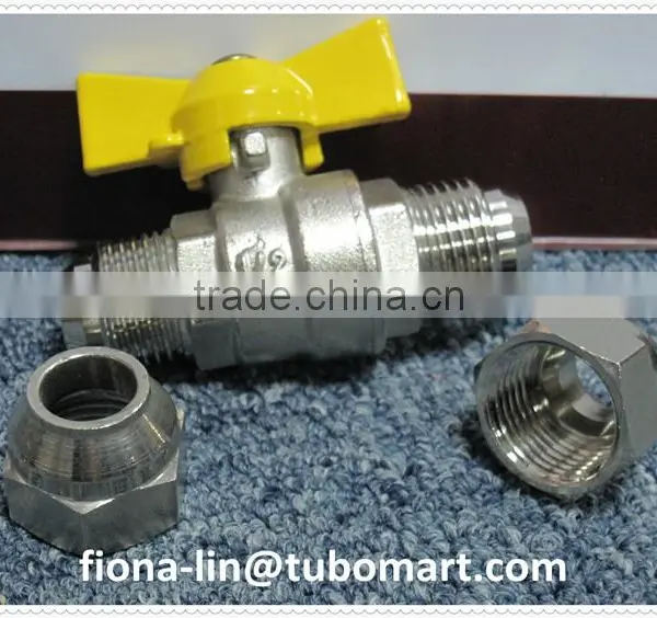 Gas Ball Valve With Movable Female Nipples and Brass Fittings photo-2