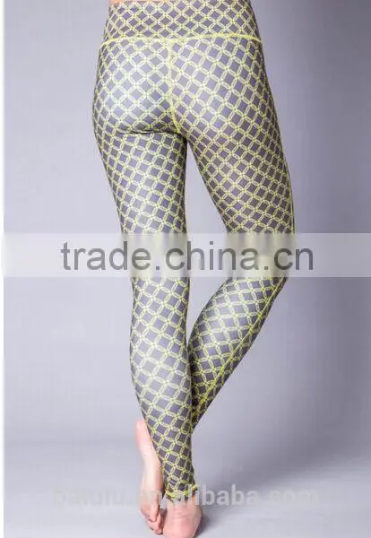 Recycle Polyester Eco Friendly Sublimation Printing Custom Yoga Pants photo-2