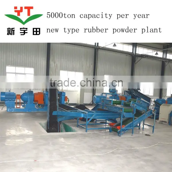 Waste Tire Crusher Factory Produces Rubber Powder Machine