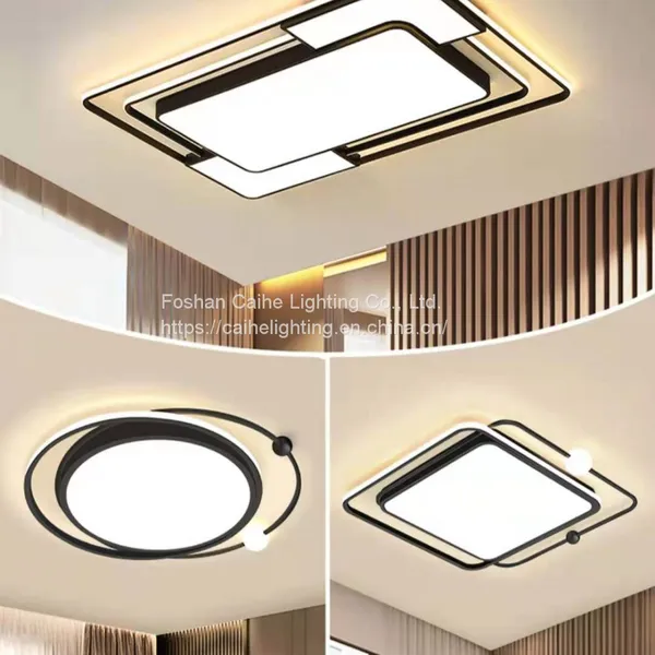 Modern Bedroom Ceiling Lamp Room Master Bedroom Guest Room Lamp Nordic Creative Square LED Geometric Design Ceiling Lamp