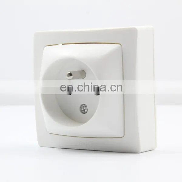 Yaki Hot Selling Wall Socket Universal Contracted Switch White Copper Accessories French Standard Socket Wall Socket photo-5