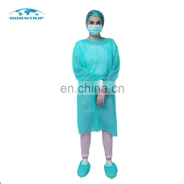 ICU Special Isolation Use Green Color Non Woven Disposable Visitor Gown photo-3