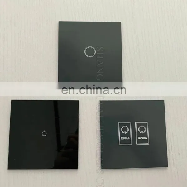 Flat Screen Printed Decorative Glass Acid Etched and Printed Glass Panels photo-5