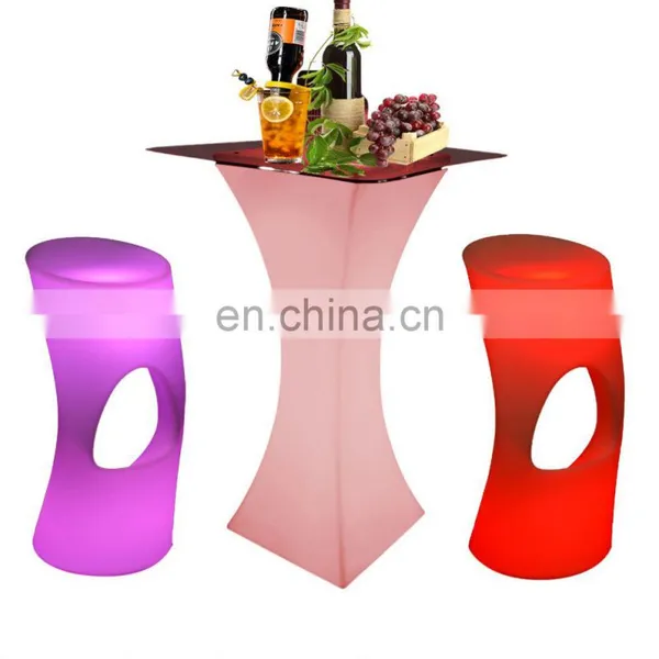 Led Buffet Table /Led PE Light Up Chair for Restaurant Discotheque Pub Used Glowing Bar Table photo-5