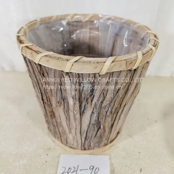 Natural Cheaper Bark Storage Baskets Storage Basket for Gardening Flowers