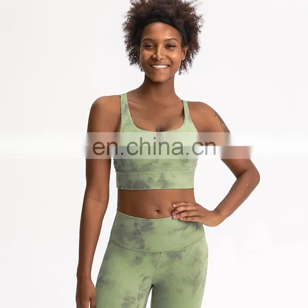 OEM Service Women's Tie Dye Yoga Bra Fitness Activewear Sports Printing Beauty Back Straps Crop Tops photo-4