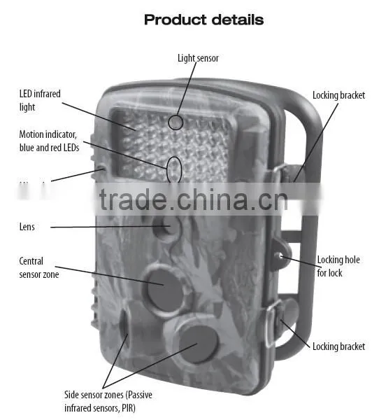 Outdoor Hunting Thermal Vision Camera With 42pcs 940nm Infrared Trail Camera IP 54 Protected photo-5