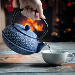 Custom Logo Cast Iron Tea Kettle With Infuser Hand-Crafted Modern Design Colorful Cast Iron Tea Pot photo-5