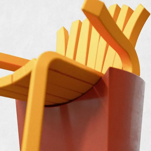 MUDDYCAR's Curvy-shaped Chairs, Featuring a Whimsical Fast-food Theme, Are Resin Artworks Suitable for Use as Furniture in Home Bars or Cafes. photo-3