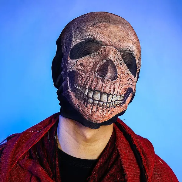 Wholesale Halloween New Cosplay Costume Horror Fright Ghost Smiley Face Black Eye Cloak Adult Stage Performance Cosplay Costume photo-2