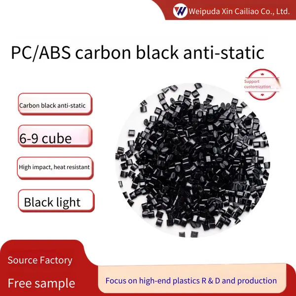 Carbon Black Fiber-reinforced Flame-retardant Modified Pc/abs Alloy, Carbon Fiber Conductive, High-flow, Anti-static Pc/abs Injection Molding Grade photo-2