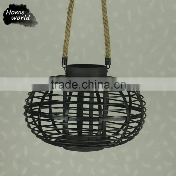 Black Elegant Antique Collectible Outdoor Candle Lantern photo-2