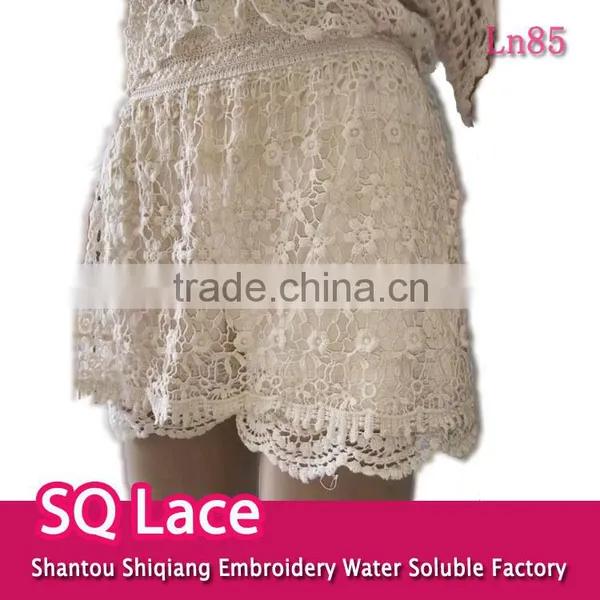 Summer Ladies Hot/embroidery Lace Woman Short/water Soluble Lace Short
