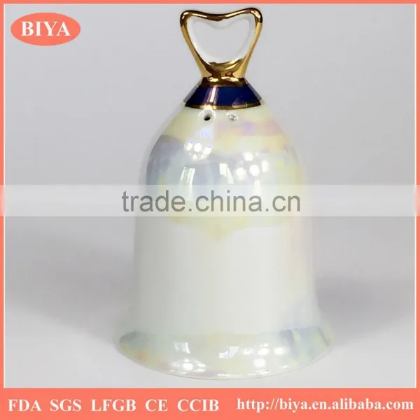 Promotional Ceramic Desk Bell Dinner Bell Coated Colorful Pearl Glazed for Souvenir and Decoration Used or Christmas Custom photo-2