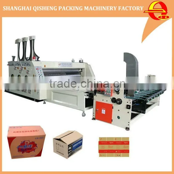 3 Color Carton Box Corrugated Cardboard Flexo Printer Slotter Machine