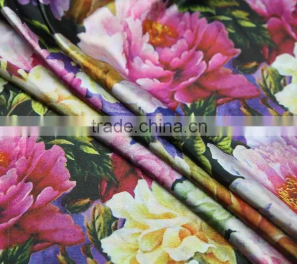 Silk Fabric Chiffon Silk Scarf Digital Floral Decent Printed Fashionable Scarf photo-6