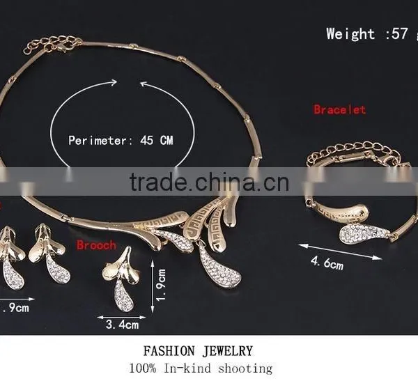 Wholesale African Costume Jewelry Set Jewelry Set For Wedding 18 Carat Gold Jewelry Sets photo-4
