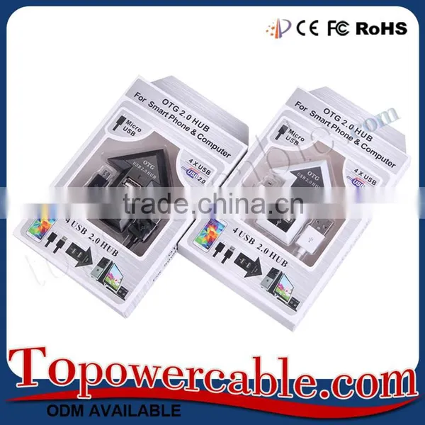 Premium 4 Port Way Otg Usb 2.0 Hub For Laptop And Pc External Power Supply photo-6