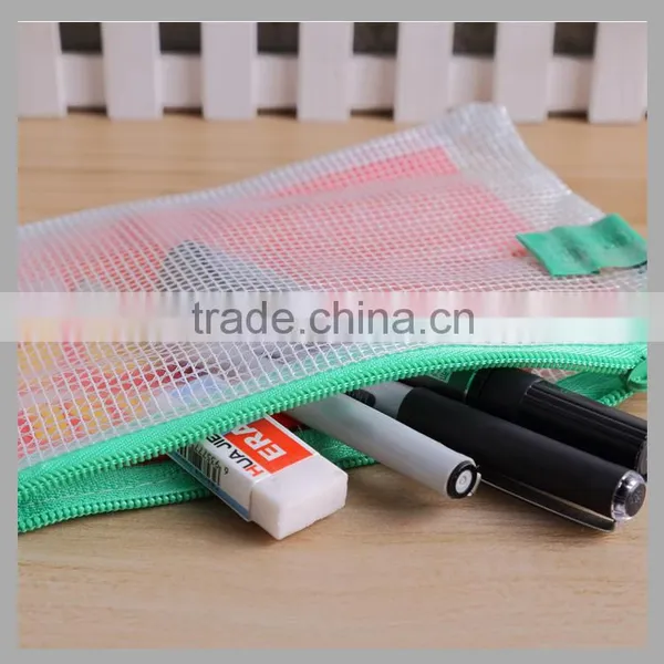 Cheap PVC Lattice Clear Zippper Bag for Stationery photo-5