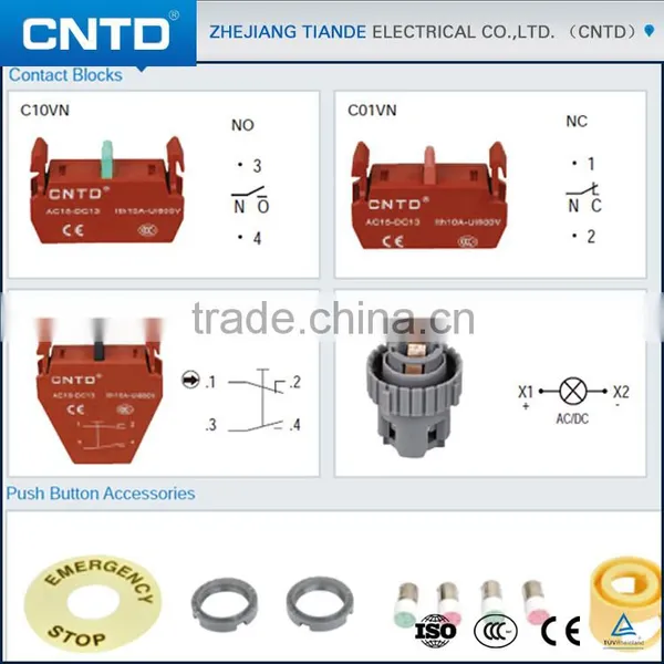 CNTD Wholesale Goods From China Waterproof Automotive Electric Push Button Switch photo-2