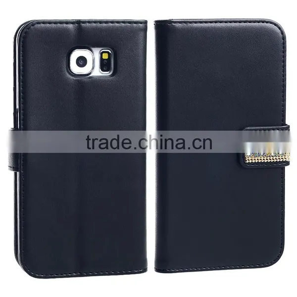 Mobile Phone PU Leather Wallet Case for Samsung Galaxy S6