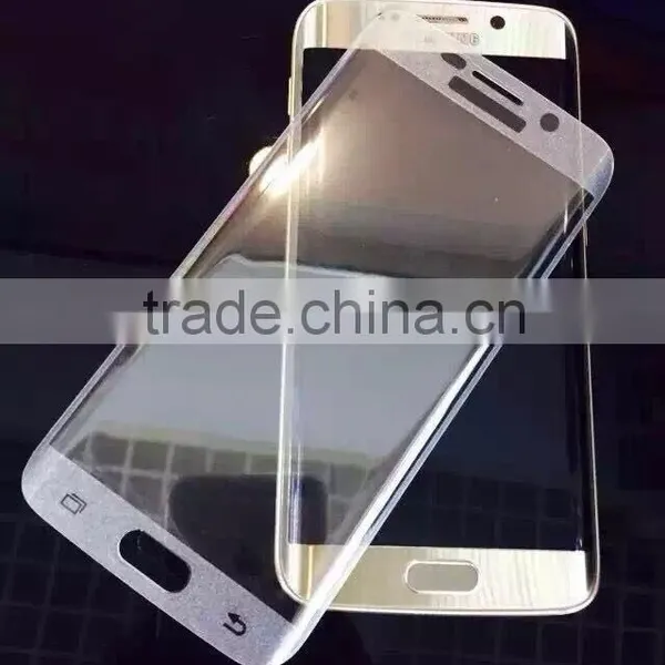 2015 Hot Selling High Quality Factory Prices Colorful Curved Full Screen Tempered Glass Screen Protector for Samsung S6 Edge photo-4
