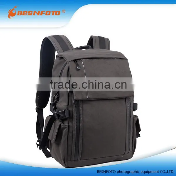 High Quality Durable Canvas Backpack Army Green Rucksack Bag for Camera Laptop Quality Choice photo-5