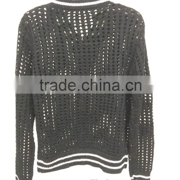 2015 CROCHET LONG SLEEVE HOLLOW CARDIGAN,WOMEN KNIT SWEATER photo-2