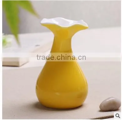 Chinese Ceramic Vase Wholesale Flower Shape With Bright and Colored Glazed for Furnishing photo-4