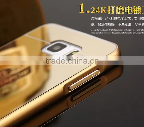 High Quality Aluminum Felt Case Cell Phone Bumper Case Whith Mirror Cover For Samsung Galaxy Note 3 Mirror Case photo-4