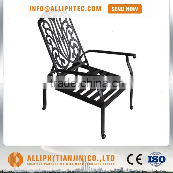 Outdoor Garden Beach Pool Aluminum Chaise With Ottoman photo-2