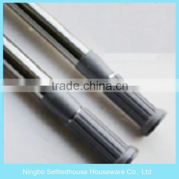 Metal Portable Adjustable Shower Curtain Rod Without Bracket