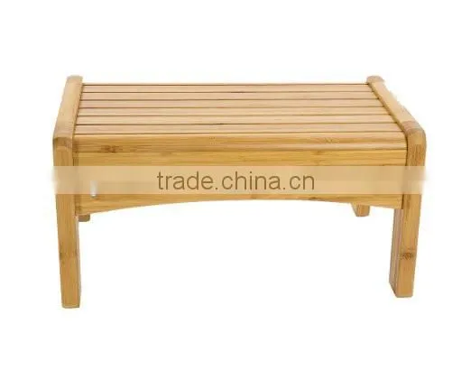 2016 New Bamboo Adjustable Foot Stool Toilet Stool