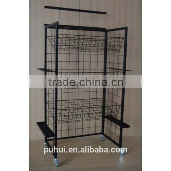 Multi Functional Free Standing Mats Display Rack Manufacturer From China photo-5