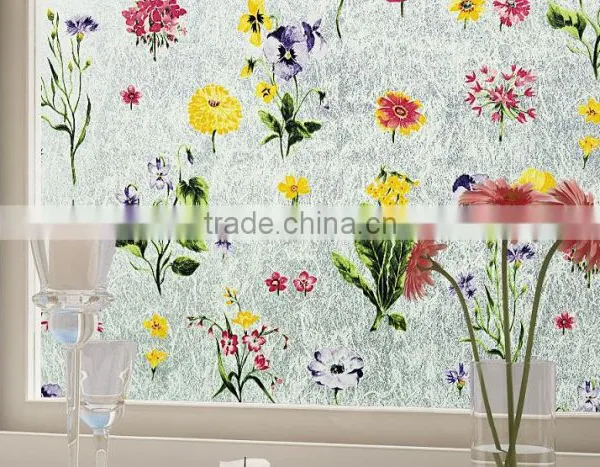 Color Printing Self-adhesive Window Glitter Film photo-5