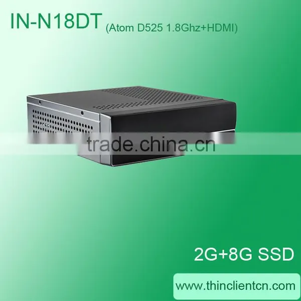 IN-N18DT with Intel Dual Core D525 1.8Ghz SDC Nvidia GeForce GT218 512M DDR3 PXE boot 1080P mini pc