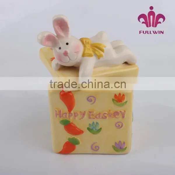 Easter Ceramic Porcelain Canister Square Ceramic Canister photo-6