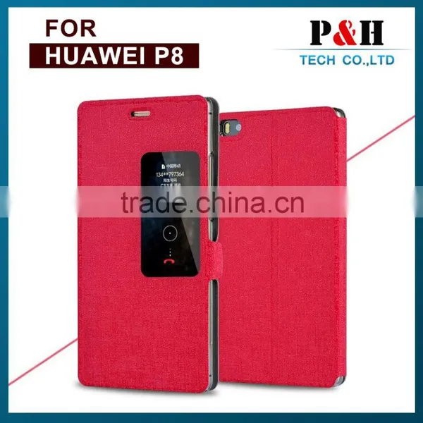 Factory Price for New Goldsand Series Window Filp Case for Huawei Ascend p8 photo-5