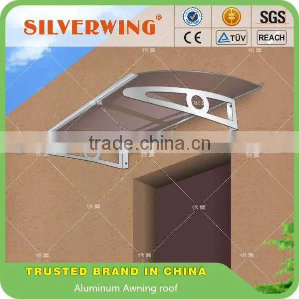 EURO Design Clear Rain Protection Front Door Aluminum Awning Canopy Roof Item No YY100140K