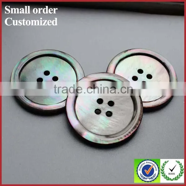 Fancy 2 Holes Round Shell Buttons for Children Sweaters photo-2