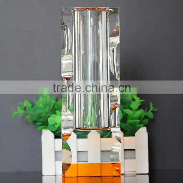 2015 Transparent Yellow Glass Flower Vase on Sale photo-4