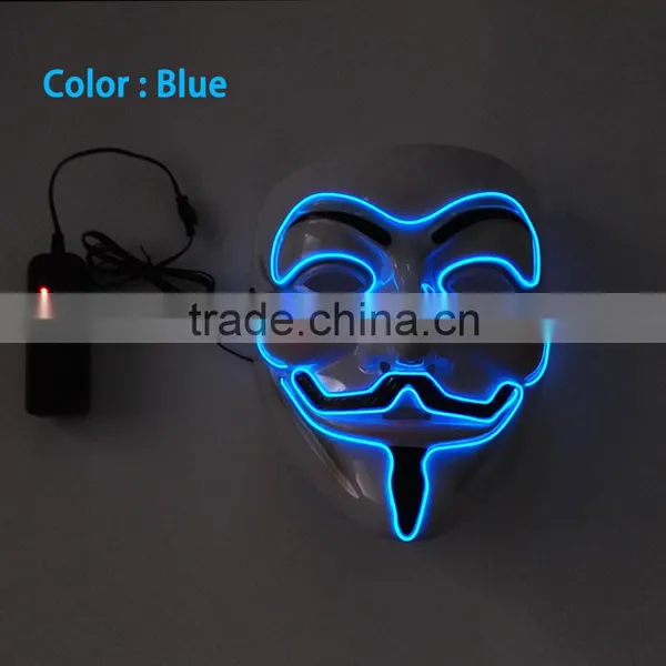 2016 Wholesale El Wire Light up Mask/Light Up EL Mask / el Wire Mask With High Quality Quality Choice photo-2