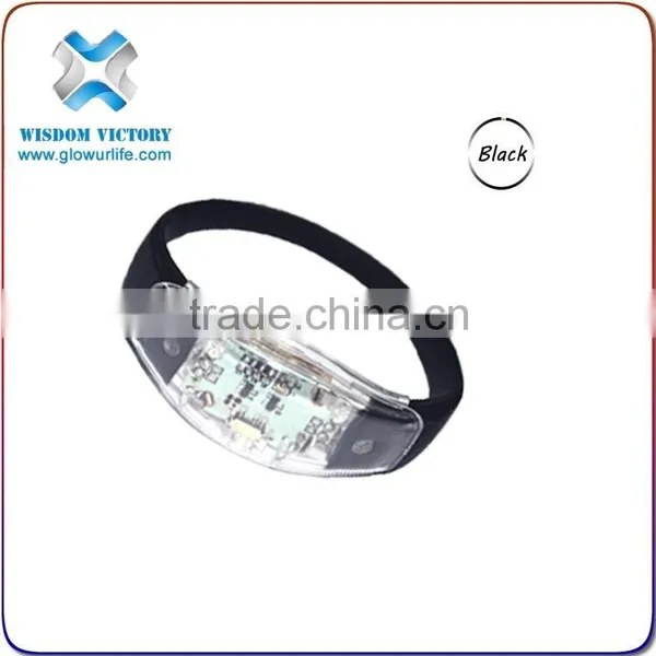 2016 Hot Promotional Flashing Brightness LED Bracelet With LOGO,silicon Led Bracelet photo-3